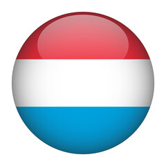 Luxembourg 3D Rounded Flag with Transparent Background
