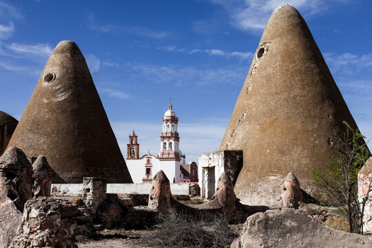 Mexico, San Felipe, Clay ovens that cook agave to make mezcal