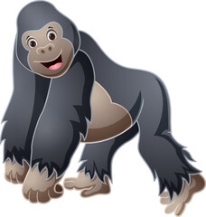 Fototapeta premium Cute gorilla on white background