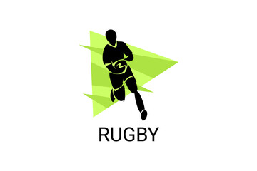 Rugby sport vector simple icon. playing rugby. sport pictogram, vector illustration.