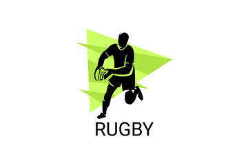 Rugby sport vector simple icon. playing rugby. sport pictogram, vector illustration.