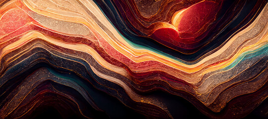 Obraz premium Vibrant colors abstract wallpaper design blood gold