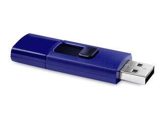 Modern usb flash drive isolated on white