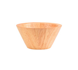 Wooden bowl isolated on transparene  png