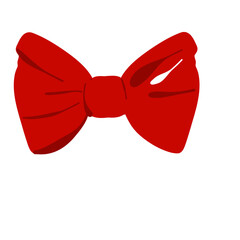 Christmas is near red big bow perfect for borders and decoration