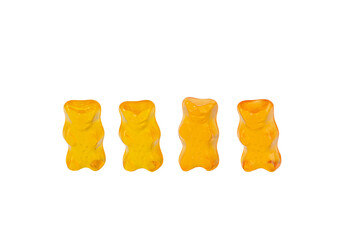 Jelly sweats bears isolated on transparent background