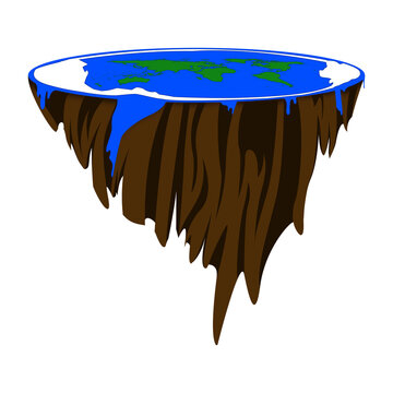 flat earth illustration