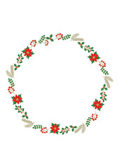 Vector illustration of Christmas plants.