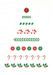 Vector illustration of a Christmas tree.