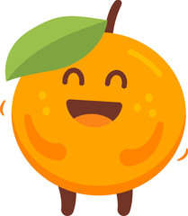 Orange Cartoon Character
