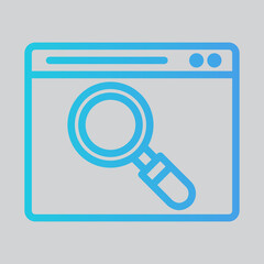 Search icon in gradient style about browser, use for website mobile app presentation