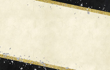 背景素材　和風　墨　シルバー　ゴールド