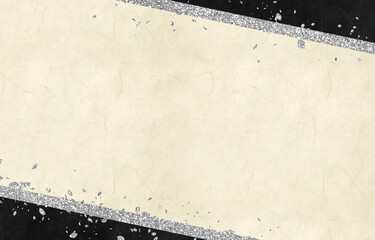 背景素材　和風　墨　シルバー