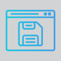 Obraz premium Save icon in gradient style about browser, use for website mobile app presentation