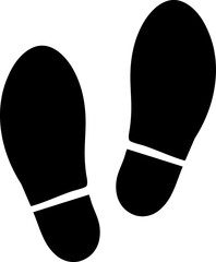  Shoe print, step icon vector template on white background..eps