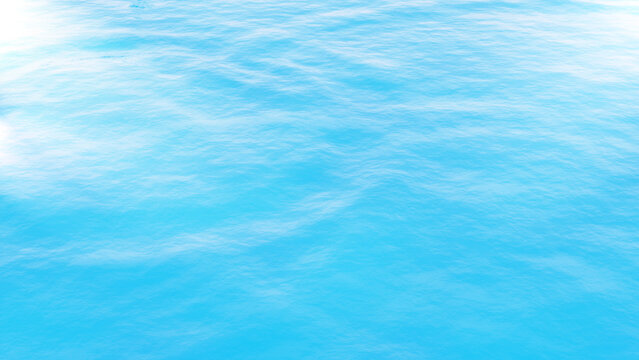 青い水面の背景素材。きれいな波紋の画像。
