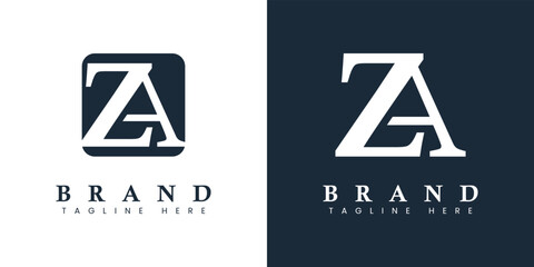 Modern and simple Letter AZ Logo, suitable for any business with AZ or ZA initials. - obrazy, fototapety, plakaty