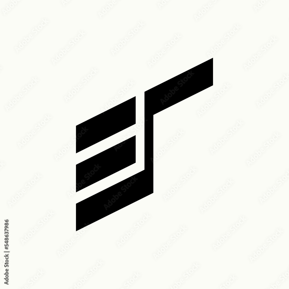 Poster Simple and unique letter or word ES font on 3D shape image graphic icon logo design abstract concept vector stock. Can be used as symbol related to initial or Monogram
