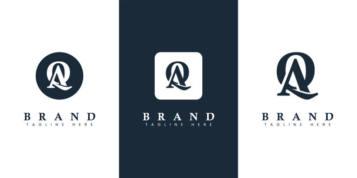 Modern and simple Letter QA Logo, suitable for any business with QA or AQ initials.