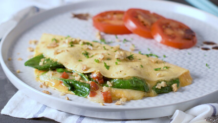 Omelet with vegetables