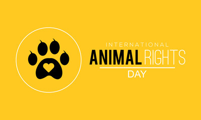 Vector illustration on the theme of international animal rights day observed each year during December. observed each yearduring December banner, Holiday, poster, card and background design. - obrazy, fototapety, plakaty