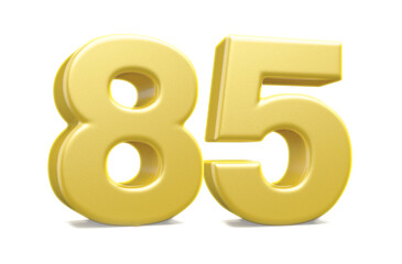 Obraz premium 3d numbers 85 golden render