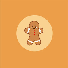 illustration vector graphic of gingerbread perfect for logo, icon, design, poster, flyer, and advertisement 
