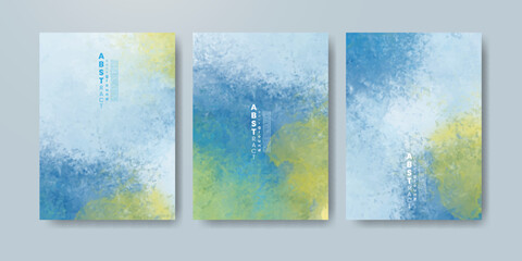 cards with watercolor background. Design for your date, postcard, banner, logo.