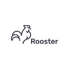 Premium Rooster Logo Design Vector 