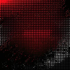 Black and red abstract grunge background with halftone style.