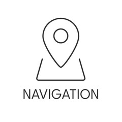 Navigation icon outline. Real estate simple vector illustration