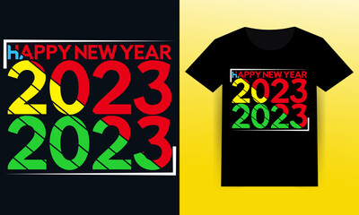 Happy new year T-shirt design