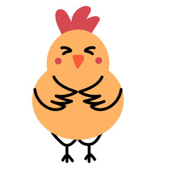 Chick Hand Drawn Element