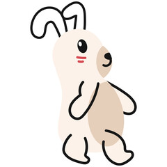 Rabbit Hand Drawn Childish Element