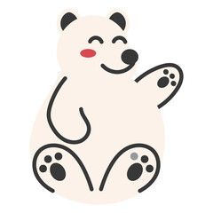 Polar Bear Hand Drawn Childish Element