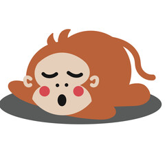 Monkey Hand Drawn Childish Element