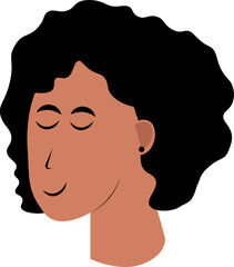 a girl with curly black hair with brown skin
