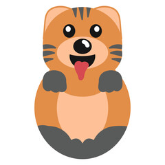 Fototapeta premium Cat Hand Drawn Childish Element