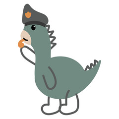 Dinosaur Hand Drawn Childish Element