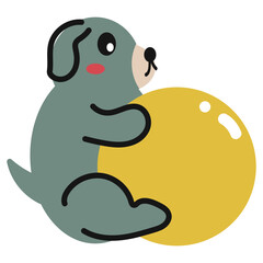 Dog Hand Drawn Childish Element