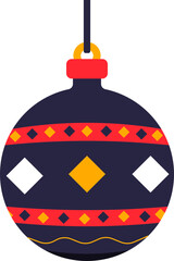 a Christmas decoration that hangs in a round shape with a unique pattern image
