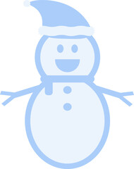 image of a snowman with twig arms and a Christmas hat to complete the Christmas day

