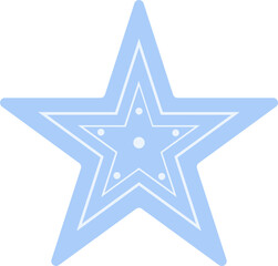 Blue stars are a complement to decorations at Christmas celebrations
