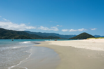 Beach. As Ilhas. Escape of islands. Natural paradise in the sea of São Sebastião, Brazil.