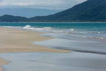 Beach. As Ilhas. Escape of islands. Natural paradise in the sea of São Sebastião, Brazil.