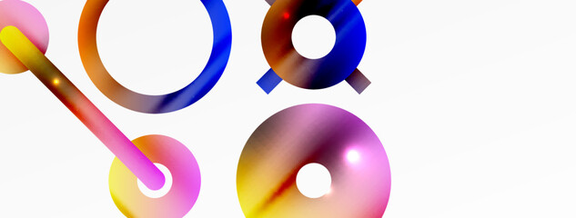 Circle composition abstract background. Trendy techno business template for wallpaper, banner, background or landing