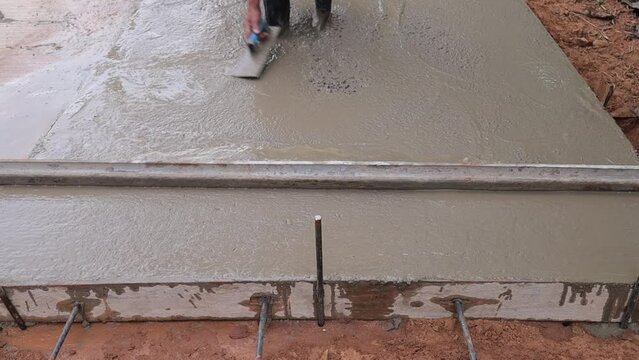 Adjustment of cement floors, concrete roads, plasterers