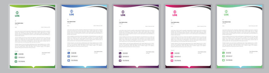 Professional Letterhead Template Set corporate modern letterhead design template with creative modern letter head design template for your project. letterhead, letter head, Business letterhead design	