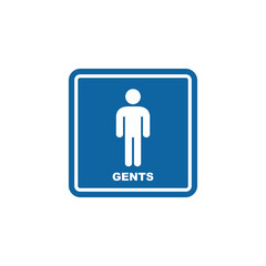 Male toilet symbol icon vector