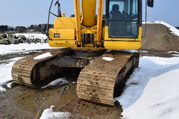 土木建設現場の建設機械